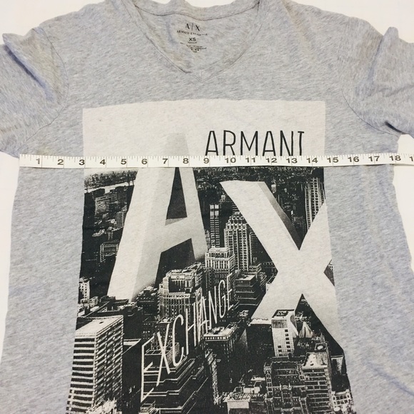 Armani Exchange Short Sleeves Grey Graphic Tee - Picture 3 of 9